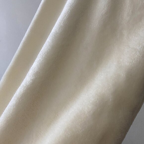 Women's Cozy Fuzzy Fleece Off White Pajama Pants - Picture 10 of 10